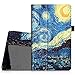 Fintie Folio Case for Amazon Fire HD 8 (Previous Generation - 6th) 2016 release - Slim Fit Premium Vegan Leather Standing Protective Cover With Auto Wake / Sleep, Starry Night