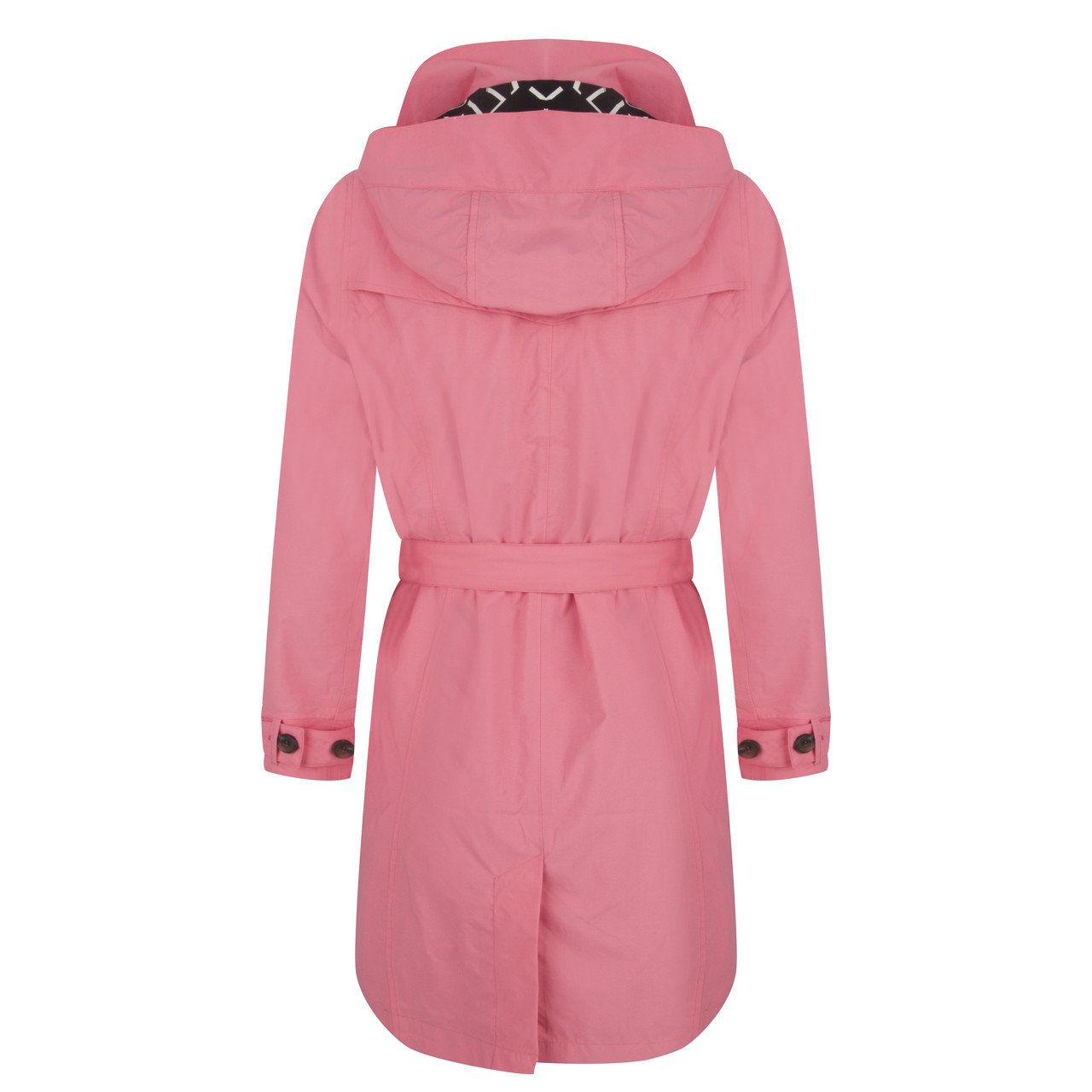 Damen HappyRainyDays Trenchcoat mit Kapuze 100/% wasserdicht und atmungsaktiv Regenmantel