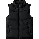 Meikulo Boys Zip Up Puffer Vest Kids Stand Collar Quilted Gilet Sleeveless Jackets Outwear with Pockets
