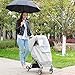 GOOVI Universal Rain Cover Waterproof PVC Free Full Protection Travel-Friendly Breathable Stroller Weather Shield-Gray