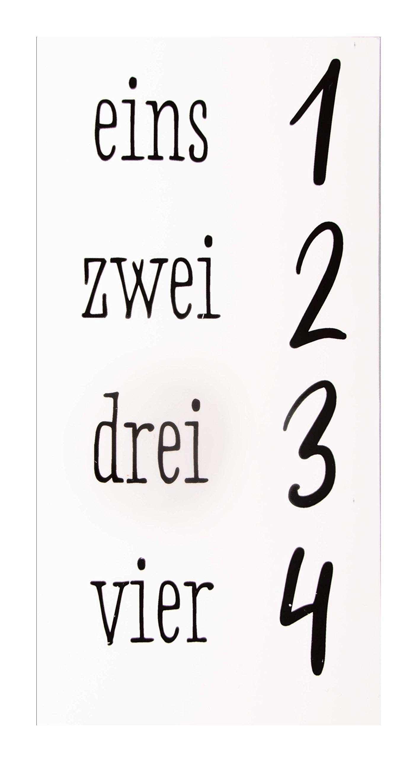 Rayher 31633000 Transfer Film Advent Numbers, 1-4, 1.5-3 cm Numbers, SB-Btl 1Sheet, White, Normal