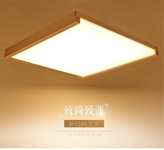 Leihongthebox Ceiling Lights Lamp The Oblong Solid Wood Logs Light