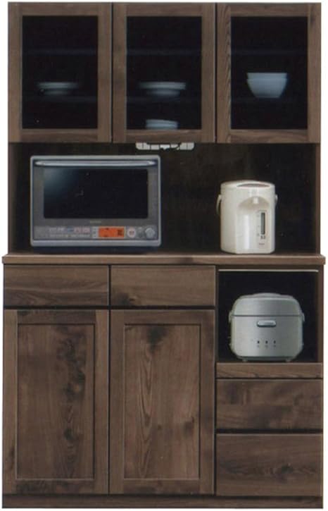 Amazon 木製 レンジ台 レンジボード 北欧 幅105cm 食器棚 オープンボード 家電収納 キッチン収納 カントリー ナチュラルテイスト 大川家具 モイス Moi 食器棚 オンライン通販