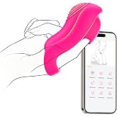 SUDYBO Mini Finger Vibrator Sex Toys, G Spot Clitoral Stimulator, Rose | 9 Vibration &amp; 5 App Modes, Non-Slip Threaded Design, Body-Safe Silicone, Quiet &amp; Easy to Carry, USB Rechargeable for Women