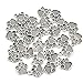 ReFaxi30Pcs Pet Dog Puppy Paw Print Metal Footprint Animal Pendant Charm Necklace Bracelet Antique Silver