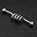 Industrial barbell earrings superman arrow spring arrows heart body piercing jewelry PCCP (Steel color)