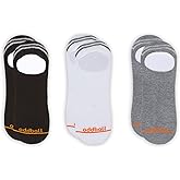 Oddball Men's Loafer No Show Socks – XXL Size 14–18 – 3-Pack Invisible, No-Slip Gel Heel, Ultra-Soft Cotton for Big Feet