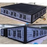 Giant Inflatable Haunted House Outdoor Portable Inflatable Maze Game for Halloween （26ftx26ft/8mx8m with Blower ）