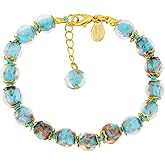 Glass Of Venice Murano Glass Sommerso Bracelet - Dark Aqua