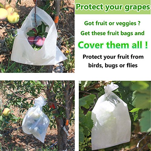 40 reusable fabric grape fig fruit protection bags 13" x 10 1/2