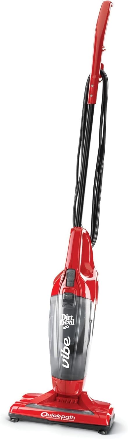 Dirt Devil Vibe 3-in-1 Vacuum Cleaner, Lightweight Corded Bagless Stick Vac with Handheld, SD20020, Red - Upright Vacuums