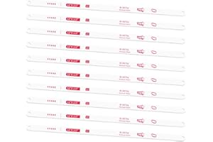 Bdmetals Bi-Metal Hacksaw Replacement Blades, 12” High Speed Steel Cutting Hacksaw Blades with 18 Teeth Per Inch(10 Pack)