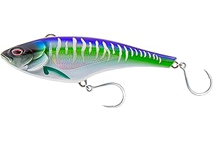 Nomad Design Madmacs Offshore High Speed Fishing Lure,Trolling Minnow, with Super Strong BKK Hooks and Heavy Duty Split Rings, Autotune System,160/200/240 Sinking