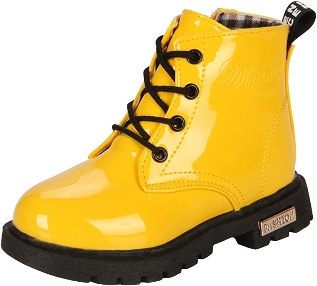 PPXID Toddler Little Kids Boys Girls Waterproof Lace-Up Boots Outdoor Ankle Boots Shoes
