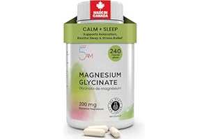Live 5AM Magnesium Glycinate (Bisglycinate) 200mg | Supports Sleep, Relaxation, Energy Metabolism, Muscle & Tissue Function, 