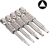 Mesee 5Pcs Magnetic Triangle Head Screwdriver Bits 50mm 1/4 Hex S2 Steel view 2
