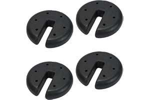 Quik Shade Set of 4 Heavy Duty Weight Plates for Securing Instant and Pop-Up Canopies and Tents,Black