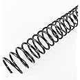 Binditek 100 Pack Plastic Spiral Binding Coils, 16mm(5/8"), 140 Sheet Capacity, 4:1 Pitch, Black, 48 Loops, for Letter Size, for Students and Coworkers