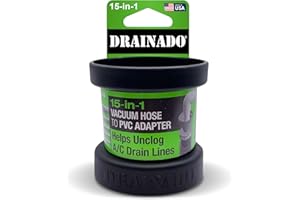 DRAINADO - Multi Vacuum Hose to PVC Pipe Adapter - Help Unclog A/C Drain Lines Effortlessly - No More Reducers, Duct Tape or Makeshift Tools - Compatible with Various Vacuum Hoses and PVC Pipes Sizes