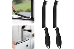 TQRR 2 Pack Cleaning Brush, Grout Brush, Hard Bristle Crevice Cleaning Brush, Multifunctional Deep Cleaning Supplies for Swimming, Walls, Shower, Bathroom, Tile, Kitchen,Tub, Sink, Toilet (2, Black)