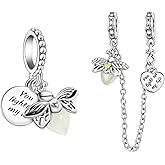 NUNUYAYA Charms Beads 925 Sterling Silver Animal Leaf Flower Travel Friend Heart Dangle Pendant with 5A Cubic fits for Charms Bracelets for Woman Valentine's Day Mother's Day Christmas Birthday Gift