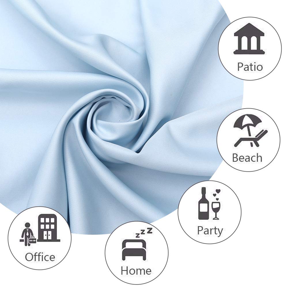 HGMart Outdoor Curtain Panel for Porch Patio,Top Tab Window Curtain with UV Ray Protected and Waterproof ,Easy to Hang On (Sky Blue, 50 84)