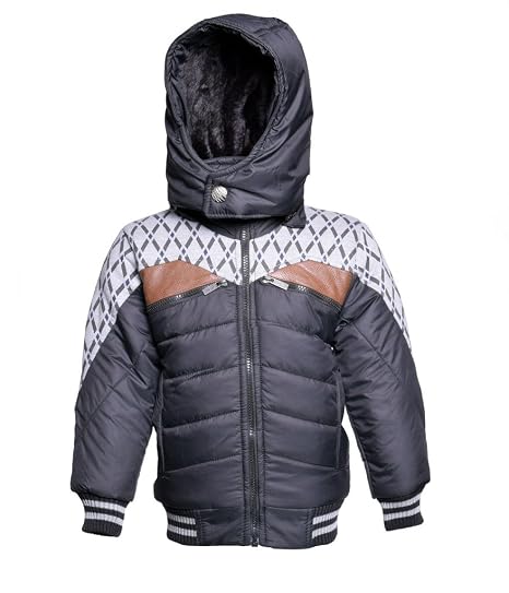 Buy Kangaroo Kids Boys Casual Full Sleeve Winter Wear Kids Quilted Jacket Black At Amazon In