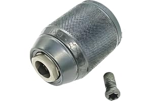 LIKINMAKA 42-66-1006 42-66-2706 Replace for Milwaukee Drill chuck Parts 42-66-2707 2704-20 2704-22 2804-20 2804-22 2903-20 2903-22 2904-20 1/16"-1/2 Clamping Capacity,9/16"-18 Mount with 05-88-0019 Screw