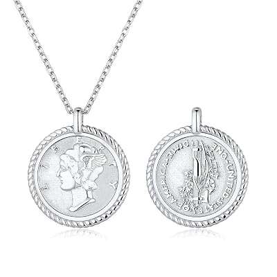 Buy Mercury Dime Coin Pendant Necklace 