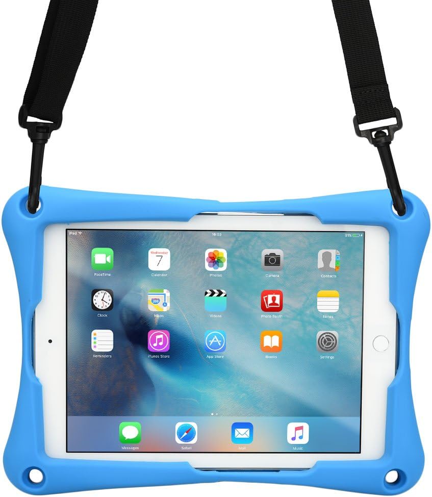Cooper Trooper 2K Rugged Case for Acer Iconia Tab B1 A1 | Tough Bumper Protective Drop Shock Proof Kids Holder Carrying Cover Bag (Blue)