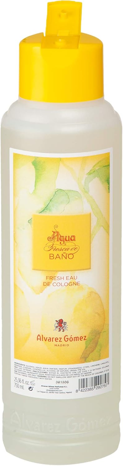 Alvarez Gomez Agua Fresca Lemon Splash Classic Cologne, 750 ml, 750 ml (Pack of 1) - Image 3