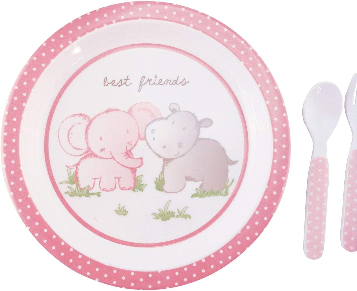 Bieco Baby Dinner Set including Animal Design, Rosa, 5 Stück (1er Pack) - Image 4