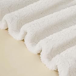 MACEVIA Sherpa Fleece Throw Blanket for Couch 3D