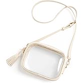 Yarnic Clear Bag Stadium Approved, PVC Transparent Crossbody Purse Small Clear Crossbody Bag with Adjustable Shoulder Strap