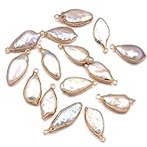 LE SKY 5 Pcs natural pearl pendants loose round pearl pendants for jewelry making necklace bracelet charms DIY