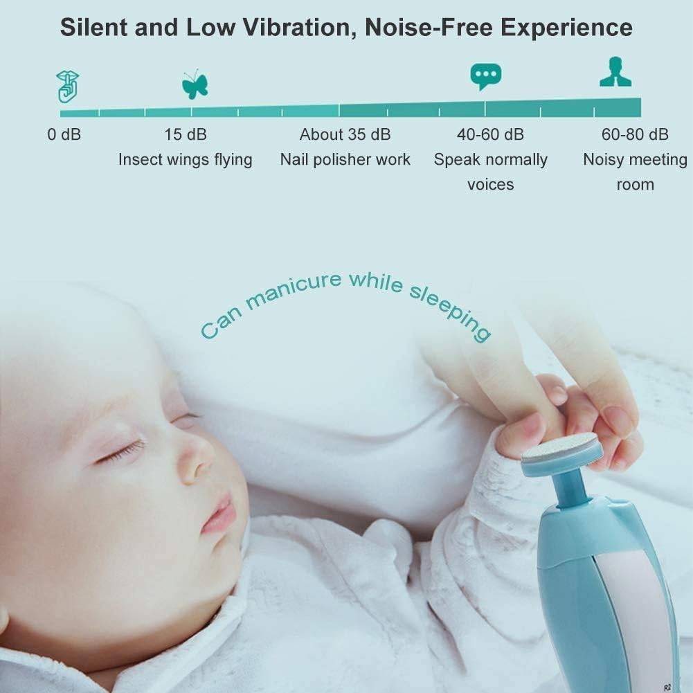 Kit De Coupe Ongles Electrique Pour Nouveau Ne Nourrisson Enfants Tondeuse A Ongles Electrique Orteils Et Lime A Ongles Electrique Pour Bebe Tout Petit Avec Lumiere Avant Led 6 En 1 Soin Des Ongles L Hygiene