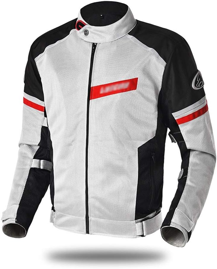 Lightweight Mens Motorcycle Motorbike Jacket Cowboy Chaqueta Spine Dorsal Protection CE Armoured, for Cycling Riding Motocross Off-Road (M-3XL)