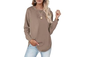 XIEERDUO Womens Sweatshirts Crewneck Loose Fitting Tops For Women Long Sleeve Shirts Pullover