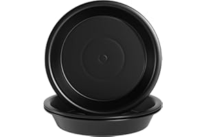 QDBNW Plant Saucer 12 inch of 3 Pack Black Heavy Duty Plastic Drip Trays Plant Trays for Indoor Outdoor Flower Plant Water Trays for Pots Planter Drainage