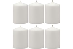 Stonebriar 35 Hour Long Burning Unscented Pillar Candles, 3x4, White