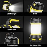 flintronic Rechargeable Camping Lantern 1000 Lumen 6 Modes 3600mAh Power Bank view 3