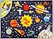 KC Cubs 8x10 Outer Space Solar System Toy Car Road Rug – Educational Play Mat Carpet for Kids, Toddlers, Nursery, Classroom, Playroom, Baby Daycare