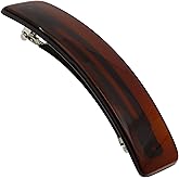 Camila Paris CP1475 French Hair Barrette Clip for Girls, Rubberized Automatic Clasp Strong Hold Grip Hair Clips for Women, No Slip and Durable Styling Girls Hair Accessories, Made in France