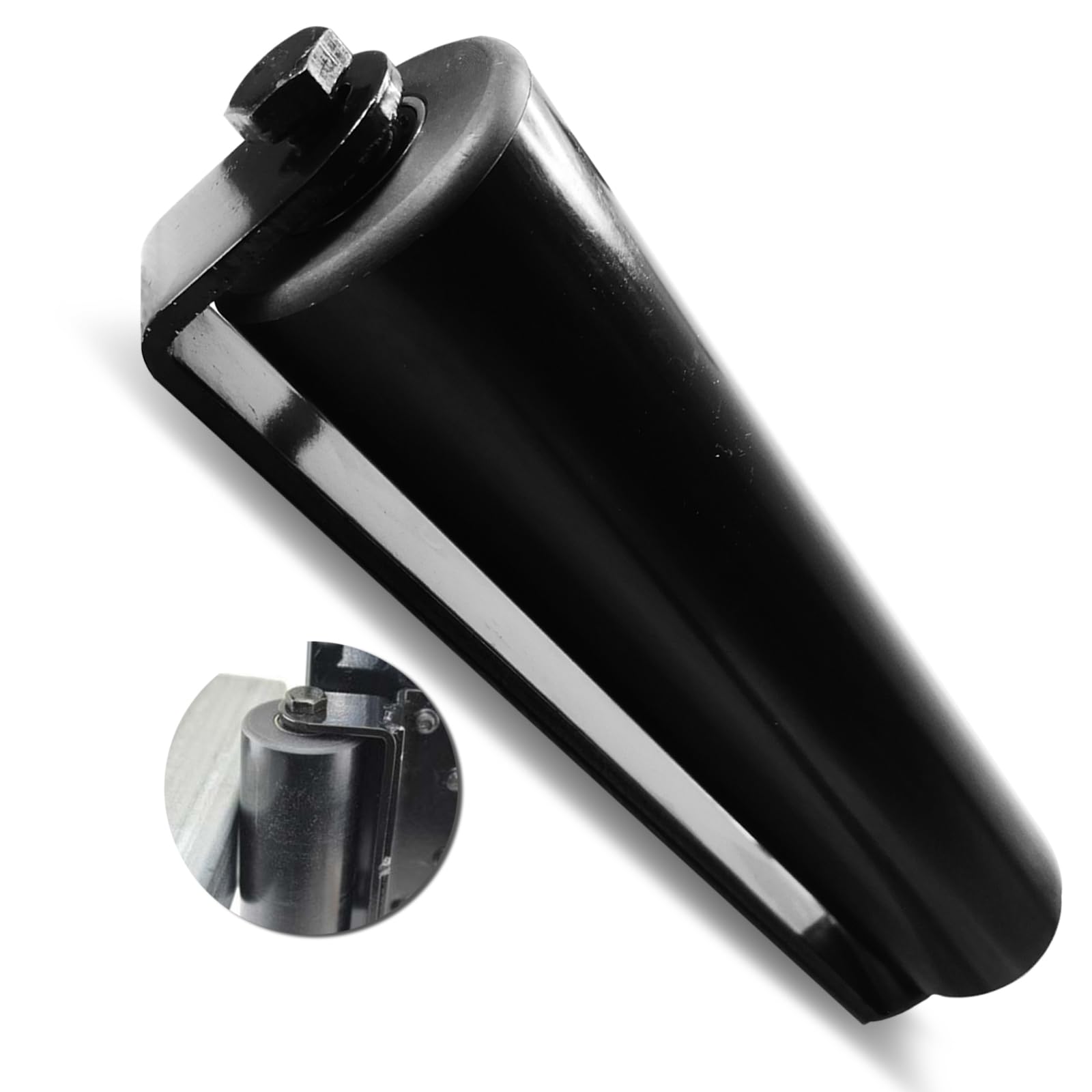 Photo 1 of Slide Gate Guide Roller with C Post Welded Bracket, Heavy Duty Sealed Ball Bearing Side Roller Assembly,Hard Nylon Sliding Rolling Gates Guider (C - 12 Inches - Single Package)