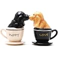 Pacific Giftware - Salière Et Poivrière Cocker Spaniel Dans Tasse - Céramique - Idée Cadeau
