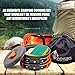 Camping Mess Kit and Cookware Set, Premium Quality Outdoor Cooking Gear, Supplies Mess Kit, Lightweight 11 Pc Set, Compact and Stackable for Easy Storage, Bonus Emergency Whistle byOumuEle
