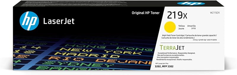 HP 219X High Yield Yellow Original LaserJet Toner Cartridge