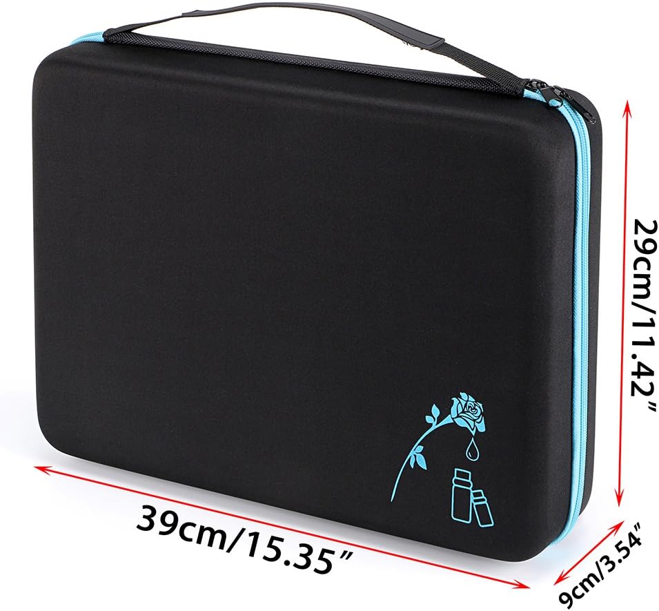 BTSKY 108 Bottles Durable Waterproof Hard Shell EVA Large Capacity Essential Oils Handle Carrying Case (Blue) - Image 5