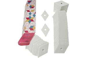 Yosine 300pcs 1 Inch Diamond 60 Degrees Paper Piecing Paper for quilting DIY sewing crafts,6 Point Diamond Paper Piecing Templates