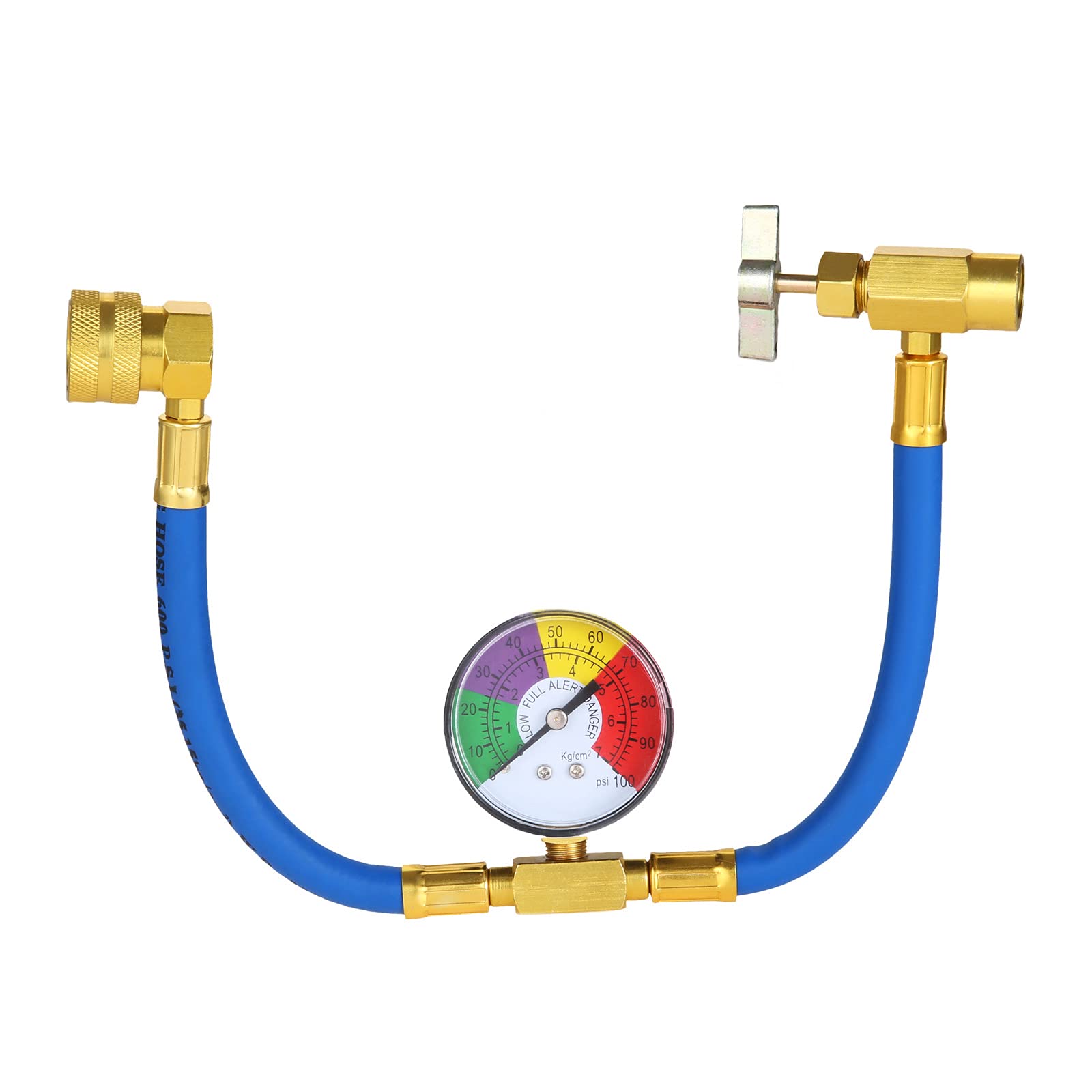 Photo 1 of Aupoko R134A AC Refrigerant Charge Hose, 1/2” Acme Can Opener Tap Dispensing Piercing Valve, and Recharge Hose with Pressure Gauge, Fits for Car AC Air Conditioning Refrigerant